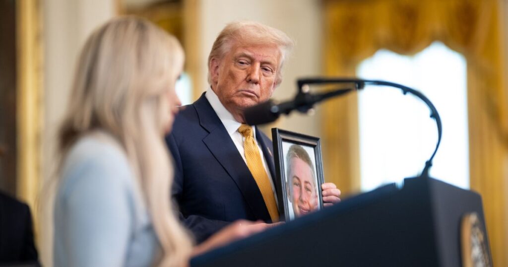 Donald Trump with the mother of boy who lost his life to fentanyl overdose