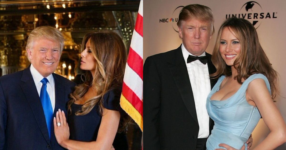 Donald and Melania Trump in 2024 (R) — via Keeping Up With The Trumps (@KUWTTRUMPS | X) and in 2007 (L) — via Trump Lover (@SUBRATA30016572 | X)