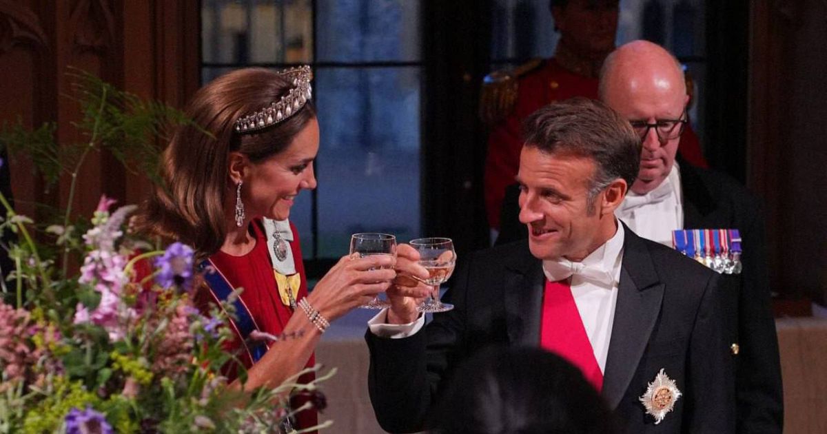 Emmanuel Macron with Kate