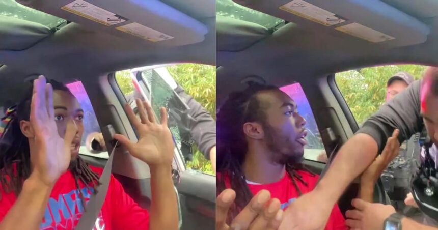 Florida Police broke a Man's car window