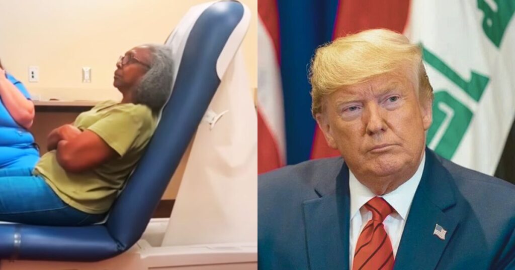 Grandma Mamma Shirl (Image Source: from Roland S. Martin- via YouTube) and President Donald Trump- (Image Source: rawpixel.com / National Archives and Records Administration)