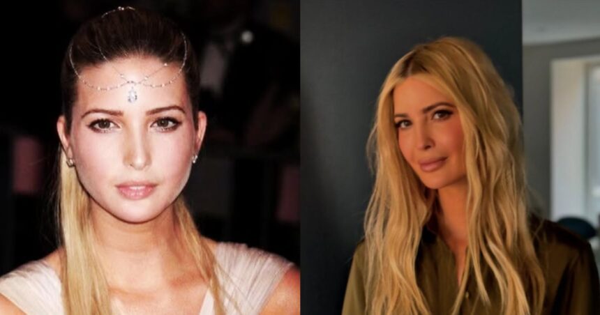 Ivanka Trump ( Then VS Now) ( left- @ivankafilters|Instagram) and ( right-@ivankatrump|Instagram)