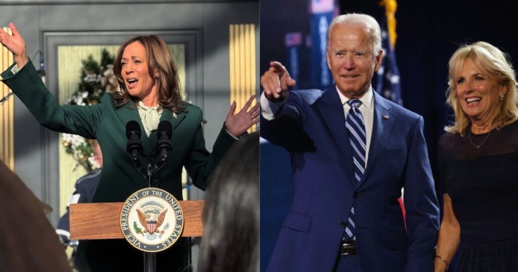 Kamala Harris (@always_kamala|X.com)and Joe and Jill Biden (@Complex|X.com)