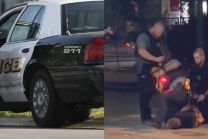 Kansas Police officer recorded Kneeing Man