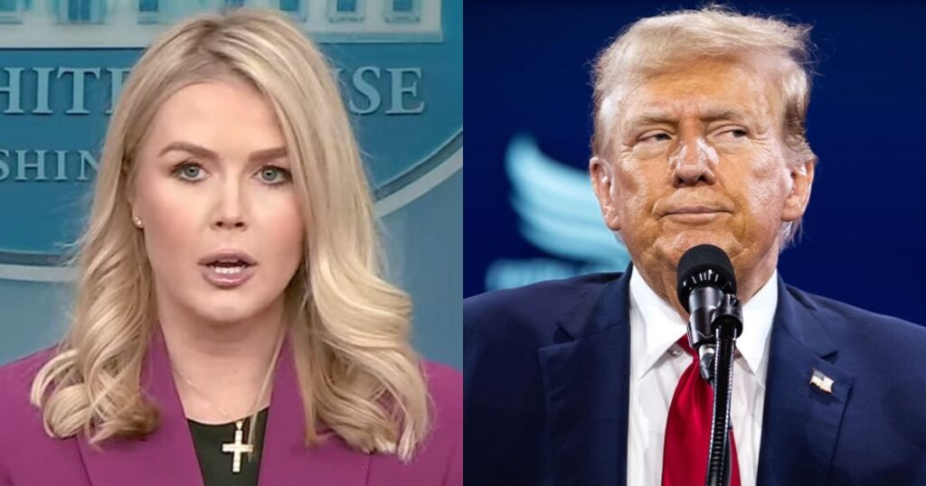 Karoline Leavitt and Donald Trump