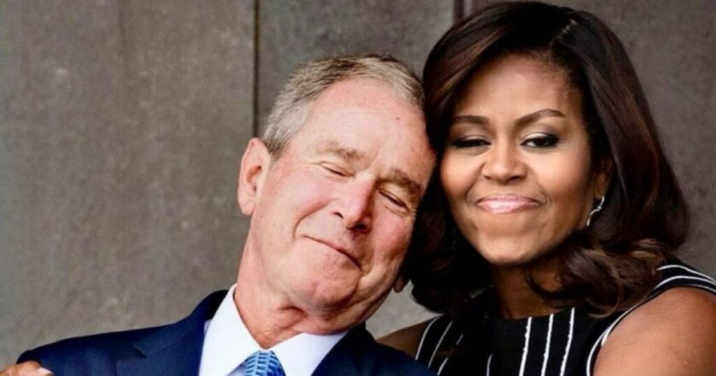 George W. Bush and Michelle Obama have maintained a strong friendship (Image via Instagram / davidhumekennerly)