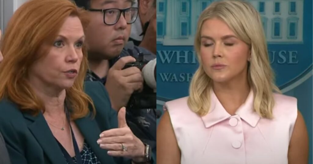 Karoline Leavitt and NBC reporter