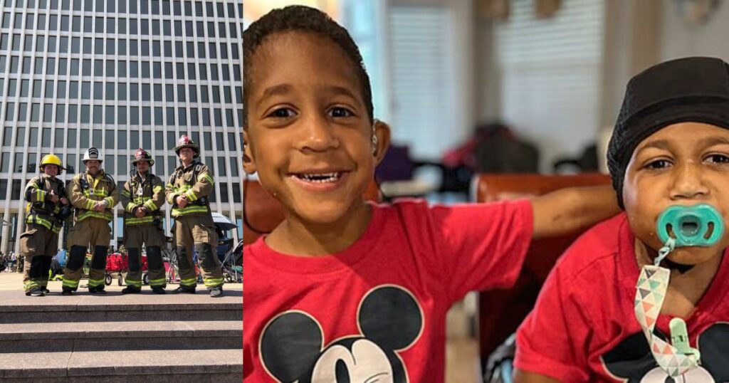 Photo of Lathan and Langston McDaniel, 4-year-old twin boys who died in a house fire in Nashville.