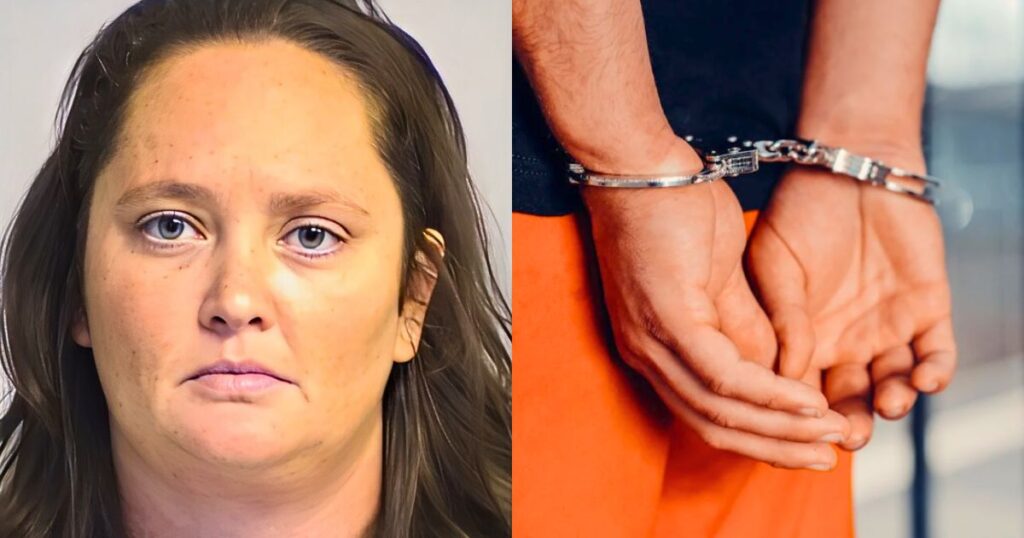 Mugshot of Sarah Huggins Logan released by the Tuscaloosa County Sheriff's Office