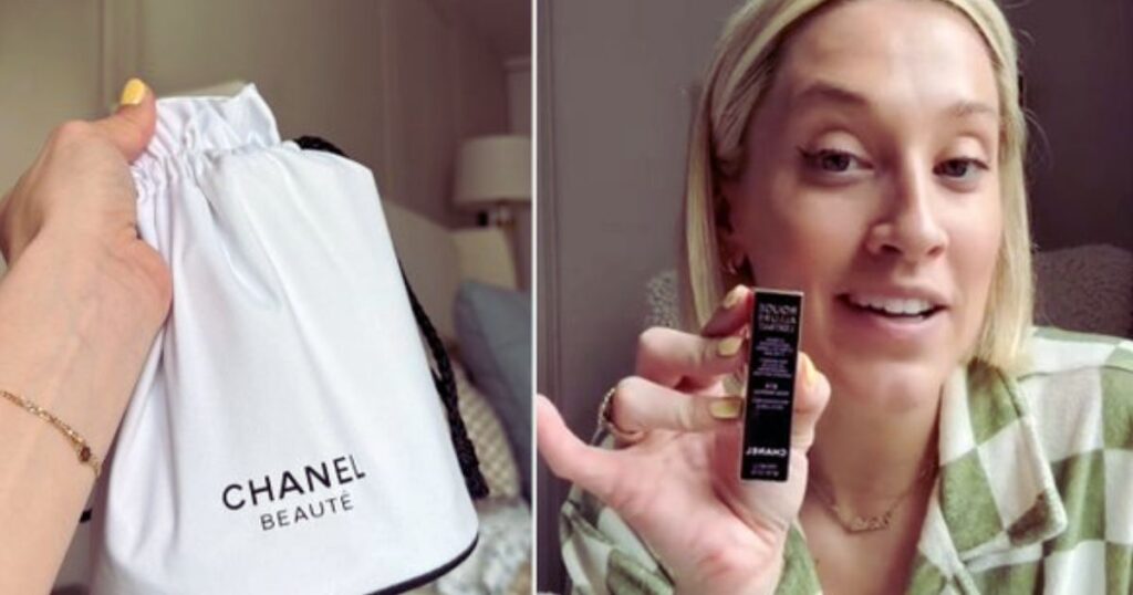 Nicole Humphrey showing her Chanel bag on TikTok (Image Credits:@People_Parents|X).