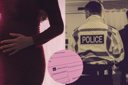 Pregnant Vermont women sues cop after he wrongfully arrested her due to a birthdate blunder (Left: Image via FreeRange | Right: Image via Rawpixel | Center (inside circle): Photo by Masa Osada, via Flickr)