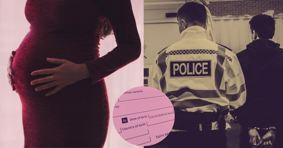 Pregnant Vermont women sues cop after he wrongfully arrested her due to a birthdate blunder (Left: Image via FreeRange | Right: Image via Rawpixel | Center (inside circle): Photo by Masa Osada, via Flickr)