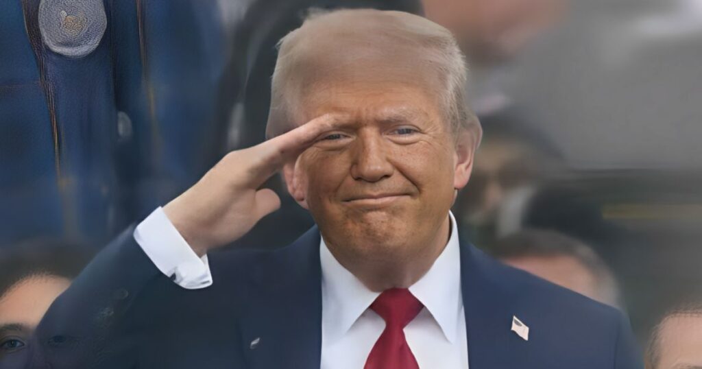 President Donald Trump during the Army's 250th Parade in Washington, DC, June 14, 2025