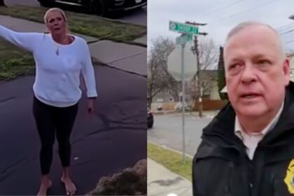 Susan Rice (via CNY Central|YouTube) and New York police chief Joseph Zikuski (@BinghamtonNow|X).