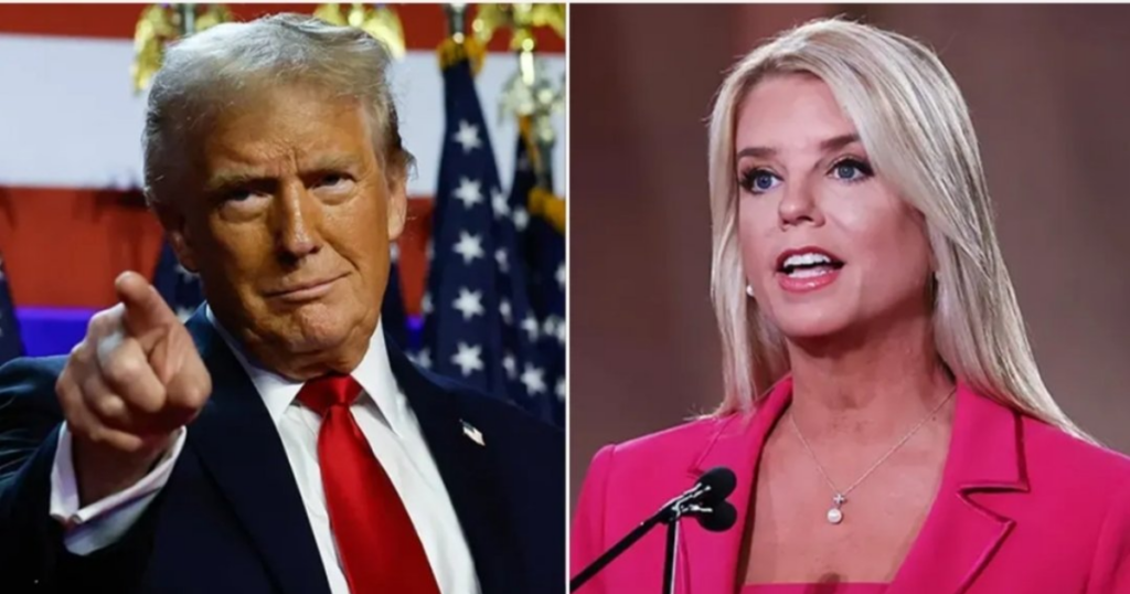 Donald Trump defending Pam Bondi