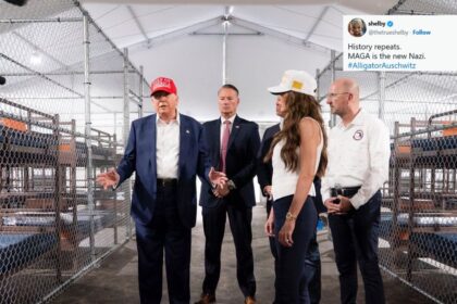 Donald Trump and Kristi Noem visited Alligator Alcatraz on Tuesday