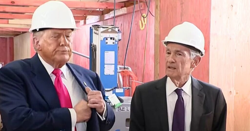 Donald Trump and Jerome Powell