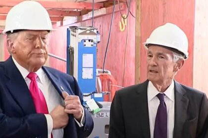 Donald Trump and Jerome Powell