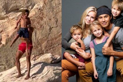 bucket list family: father throws son off of the cliff