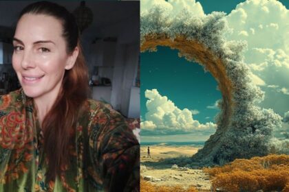 A Greek woman named Nicole Meeuws says she returned from "the other side" following a near-death experience with knowledge and a new life mission. | DeviantArt (nanahwang) / Nicole Meeuws (Instagram)