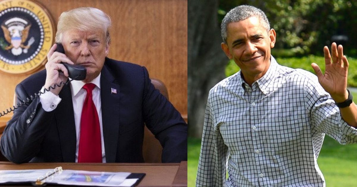 Donald Trump and Obama
