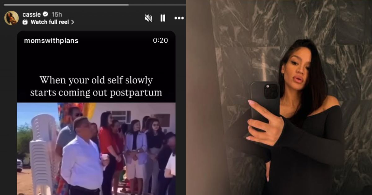 Cassie Ventura posts to her Instagram story after the birth of her third child.(@cassie|Instagram).