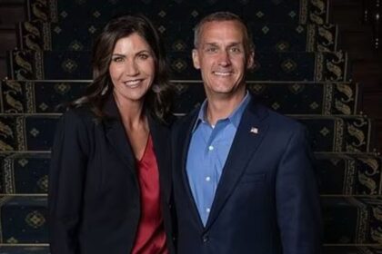 Corey Lewandowski supporting Kristi Noem at DHS