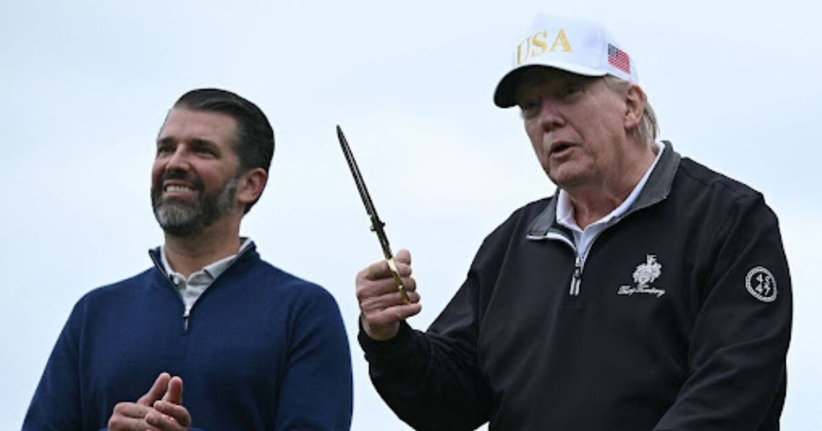 Don Jr. Posts Bizarre Pic of Trump Tossing Sex Toy From White House Roof