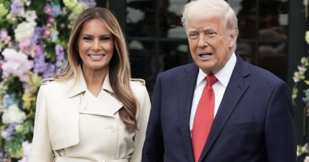 Donald Trump and his wife Melania Trump (credits-@MillieCordelia|X).