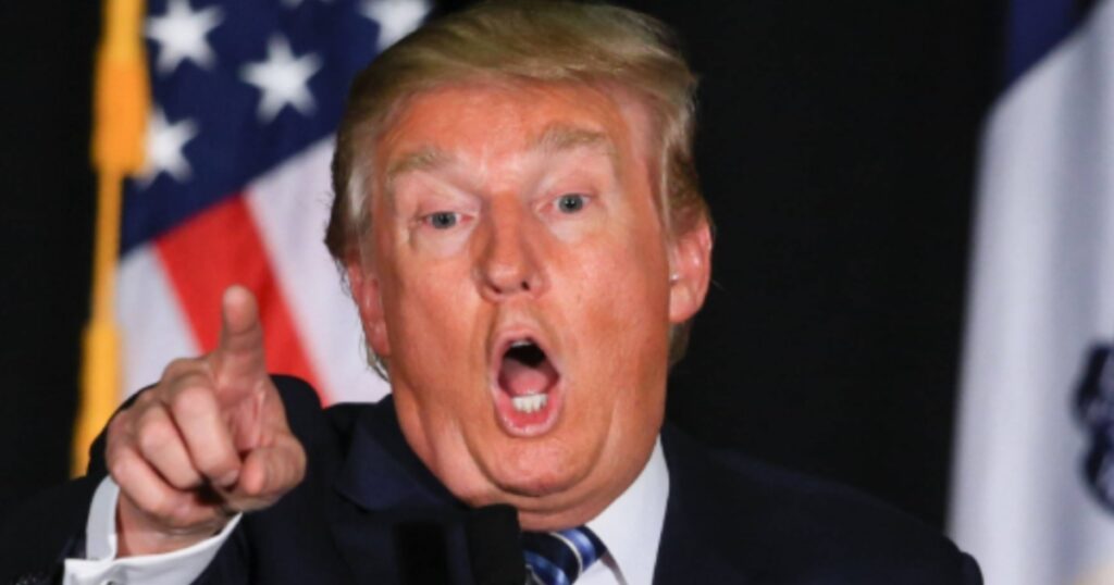 Donald Trump yelling