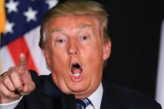 Donald Trump yelling