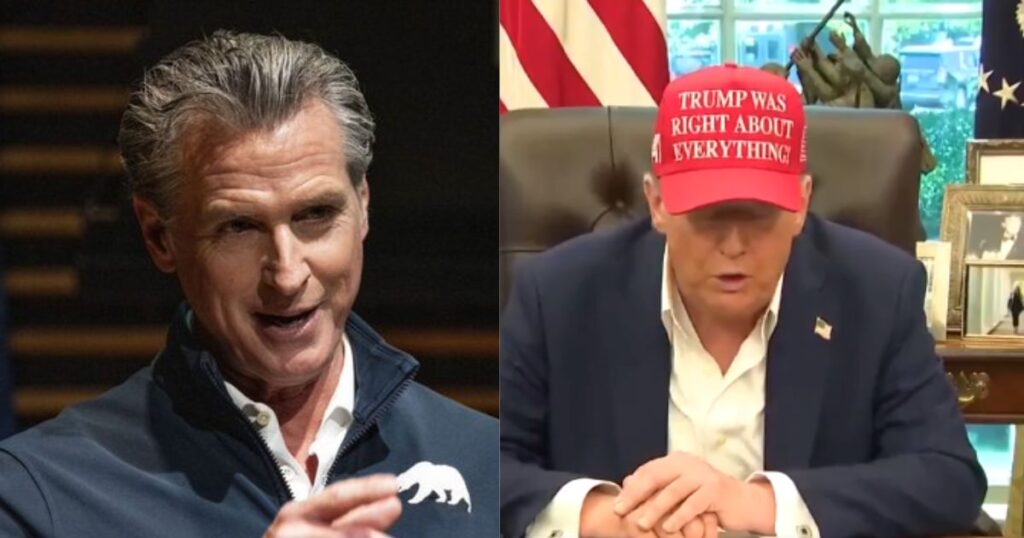Gavin Newsom trolls Trump with merch.