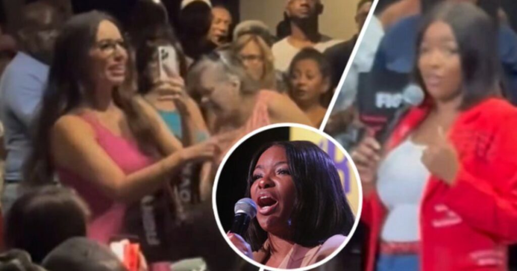 Jasmine Crockett vs MAGA Blaze host