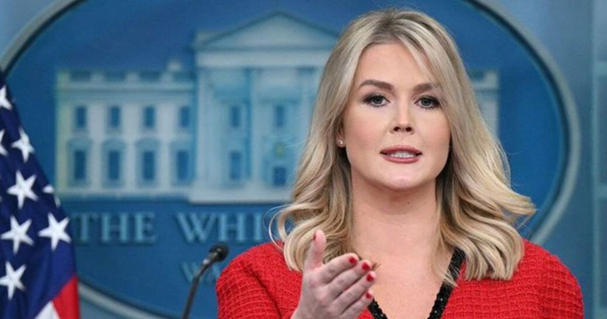 Karoline Leavitt seen with her cross necklace again.