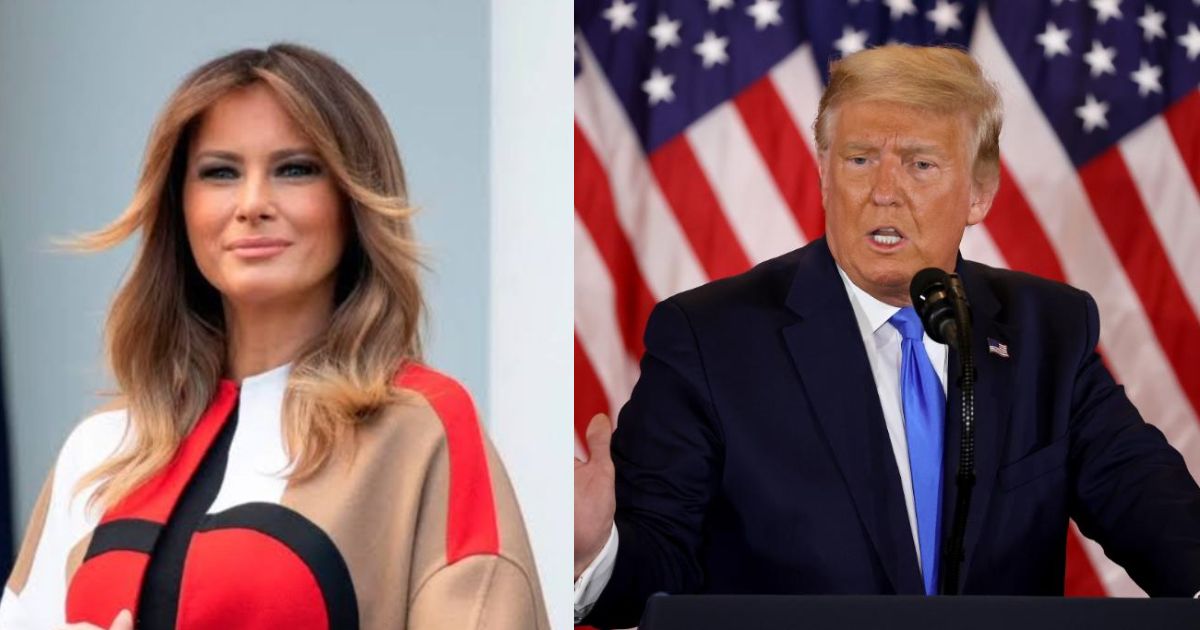 Melania Trump and Donald Trump (left@LynneBP_294|X) and ( right-@CBSNews|X).