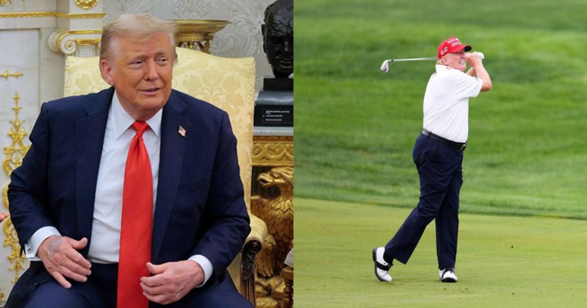 President Donald Trump ( left-@Goddie_Ke|X) and ( right- @realtimsharp|X).