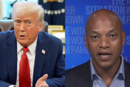 President Donald Trump and Maryland Governor Wes Moore ( left-@Maga_Trigger|X) and (right-@C_3C_3|X).