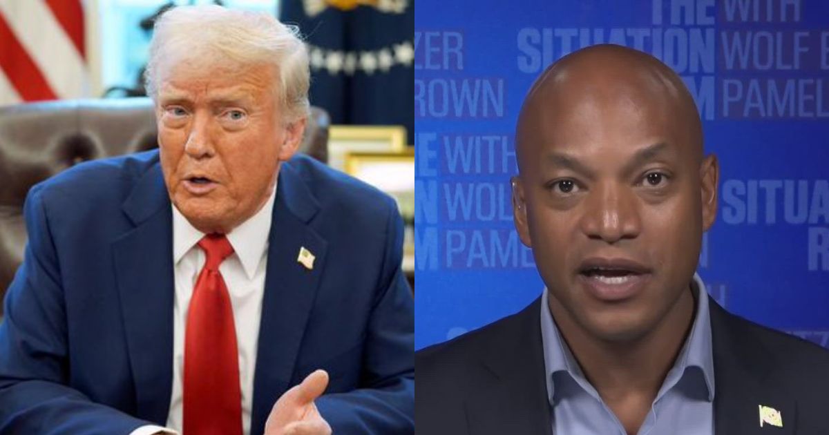 President Donald Trump and Maryland Governor Wes Moore ( left-@Maga_Trigger|X) and (right-@C_3C_3|X).