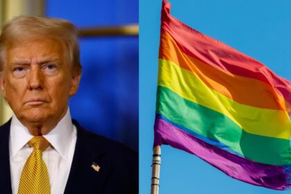 President Donald Trump has banned trans athletes in the upcoming 2028 Olympic Games ( left-@TimesAlgebraIND|X) and right- (by Linnaea Mallette (Public Domain)