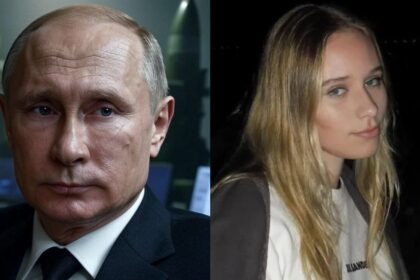 Russian President Vladimir Putin (Russian President Vladimir Putin and Elizaveta Krivonogikh|X) and Elizaveta Krivonogikh @paolobucci18|X).