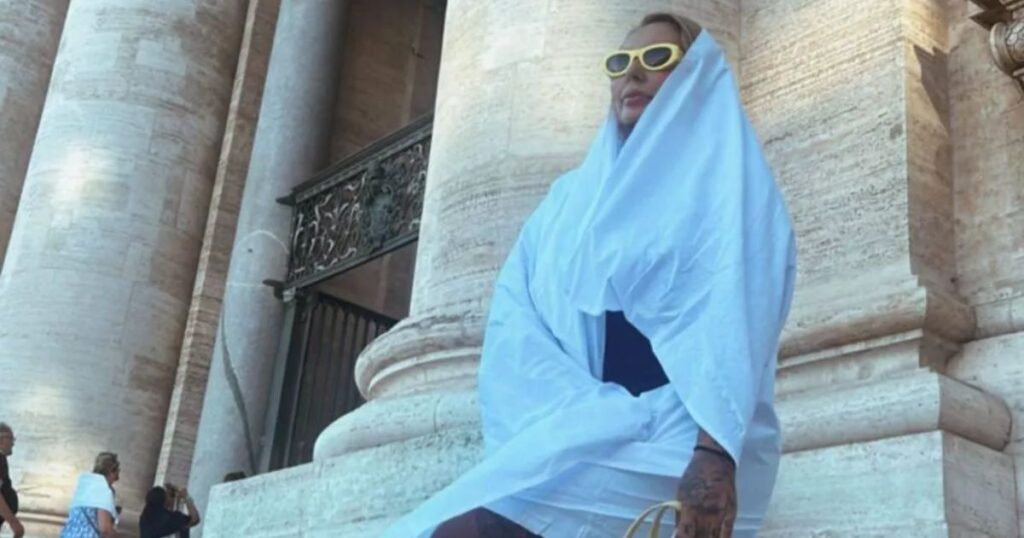 Woman forced to wear sheet at Vatican