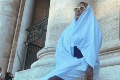 Woman forced to wear sheet at Vatican