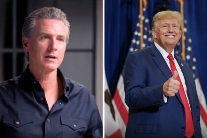 Gavin Newsom and Donald Trump