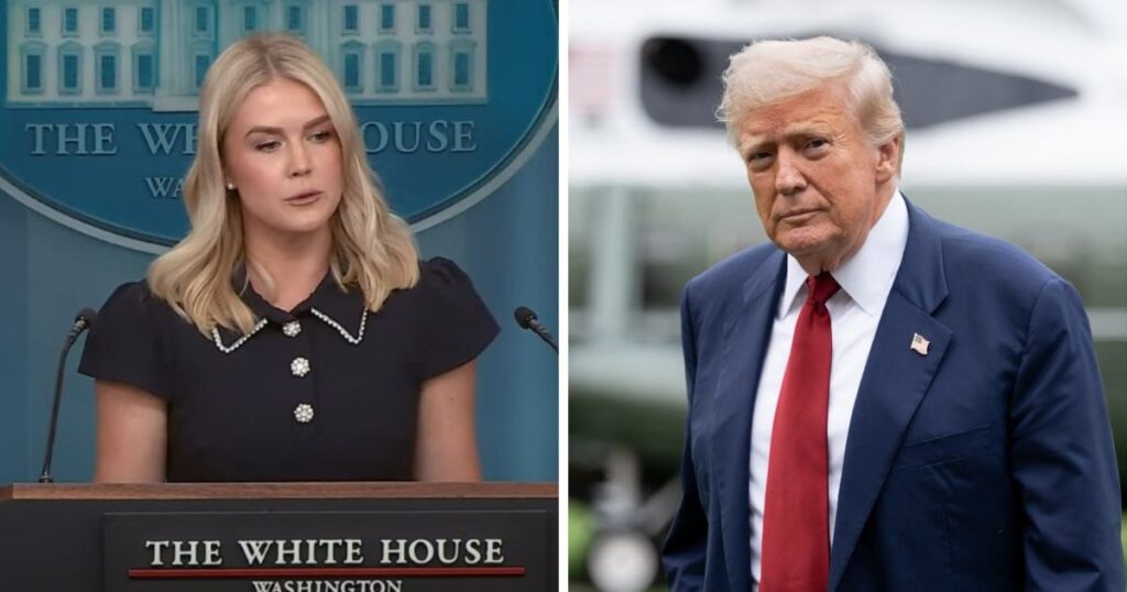 Karoline Leavitt and Donald Trump