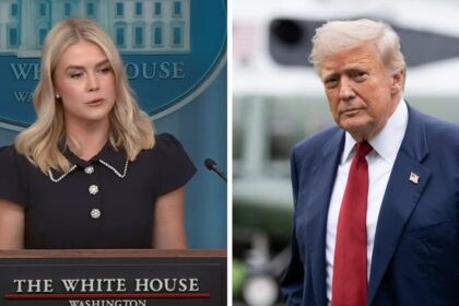 Karoline Leavitt and Donald Trump