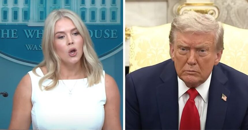 Karoline Leavitt and Donald Trump