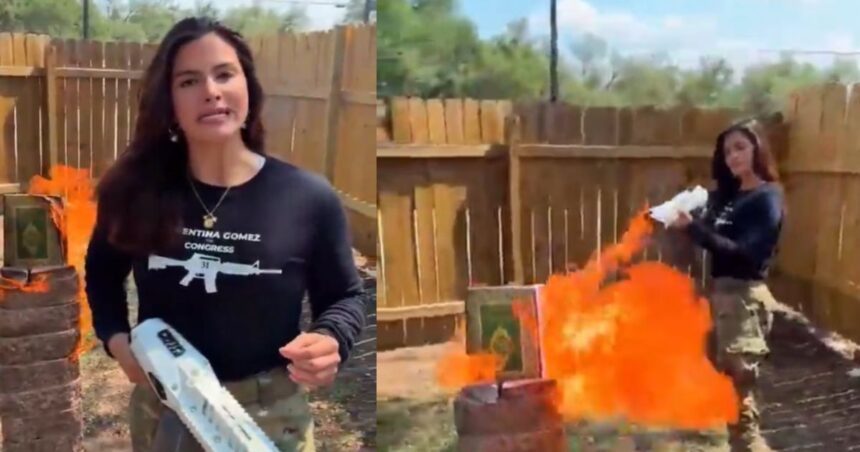 Valentina Gomez Posts Video of Burning the Quran