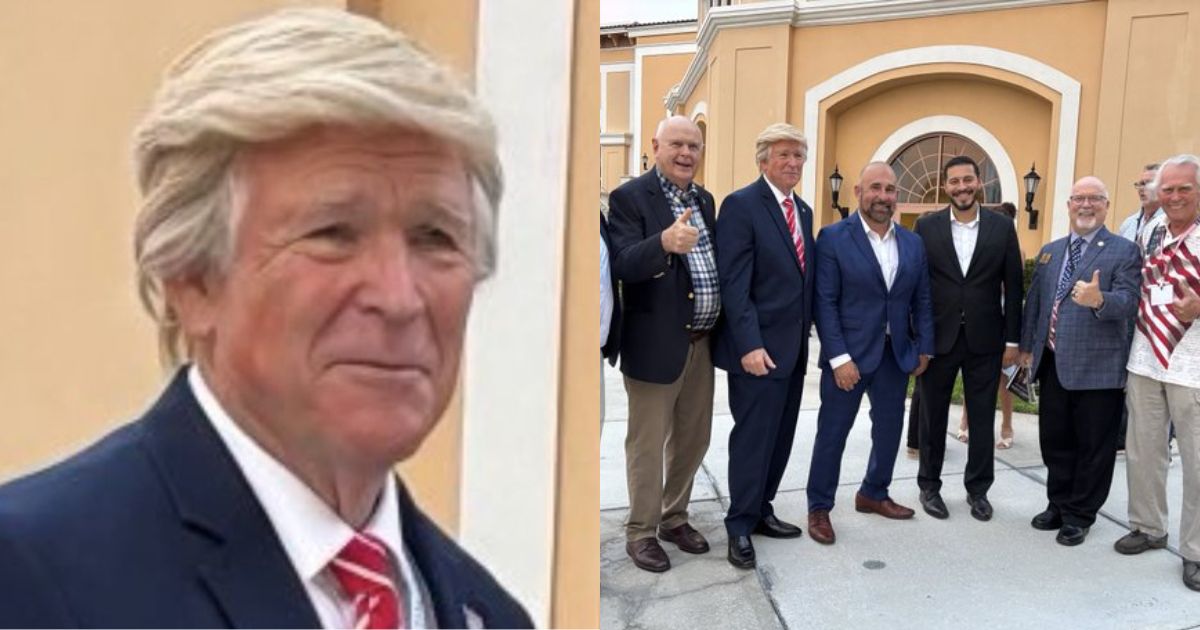 George W. Bush in a Trump wig