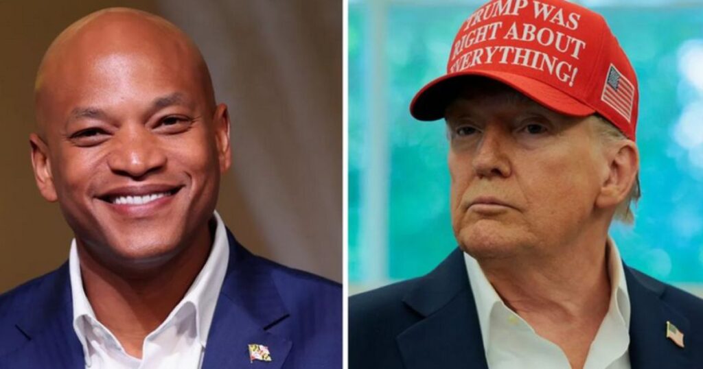 Wes Moore and Donald Trump are in the middle of a feud