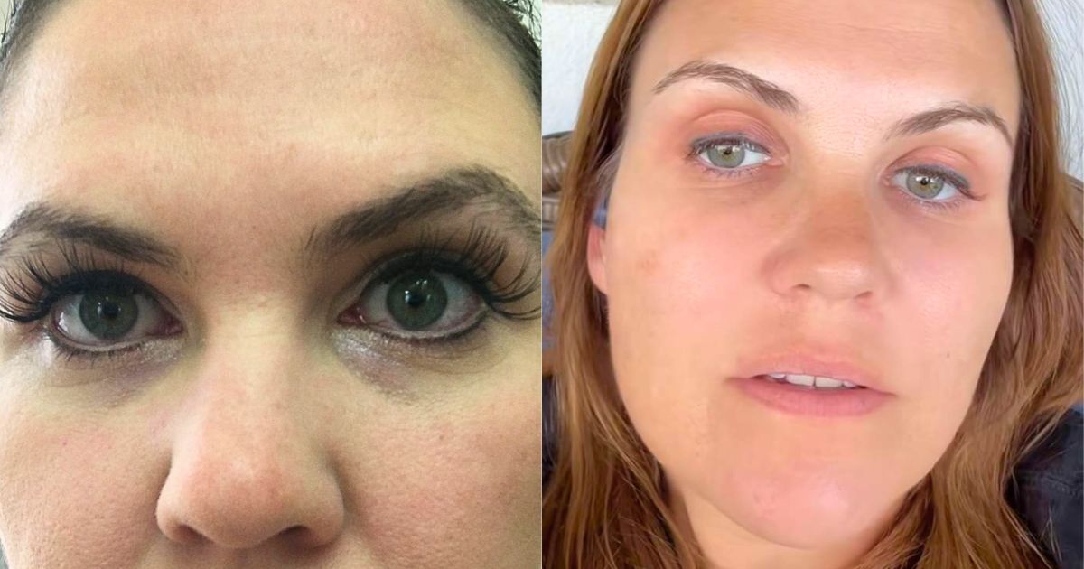 Elizabeth Velez shows the long-lasting effects of her tattooed eyeliner in a viral TikTok.